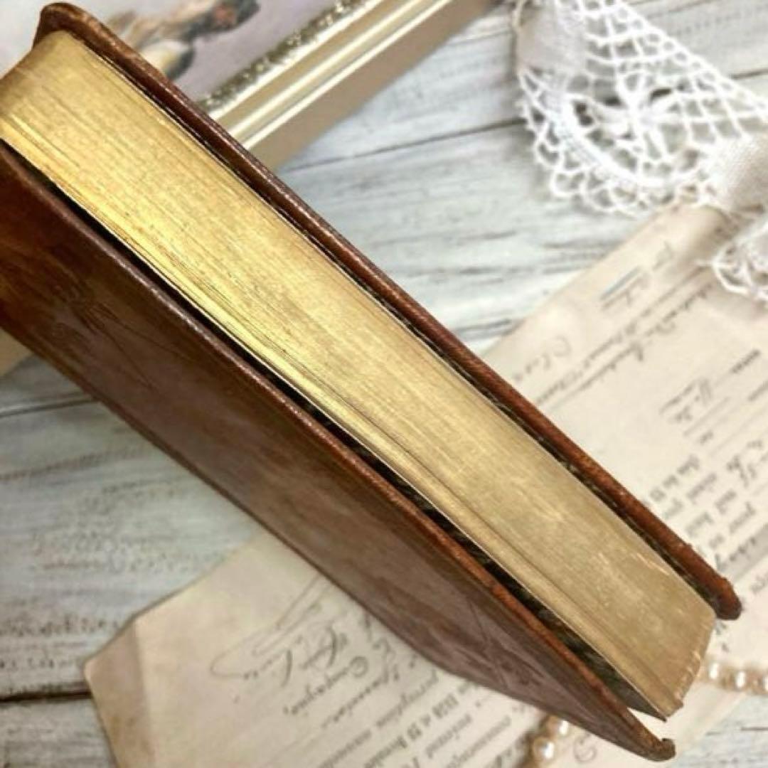 フランスアンティーク雑貨 ノートルダム革張り典礼書 ミゼル祈祷書聖書