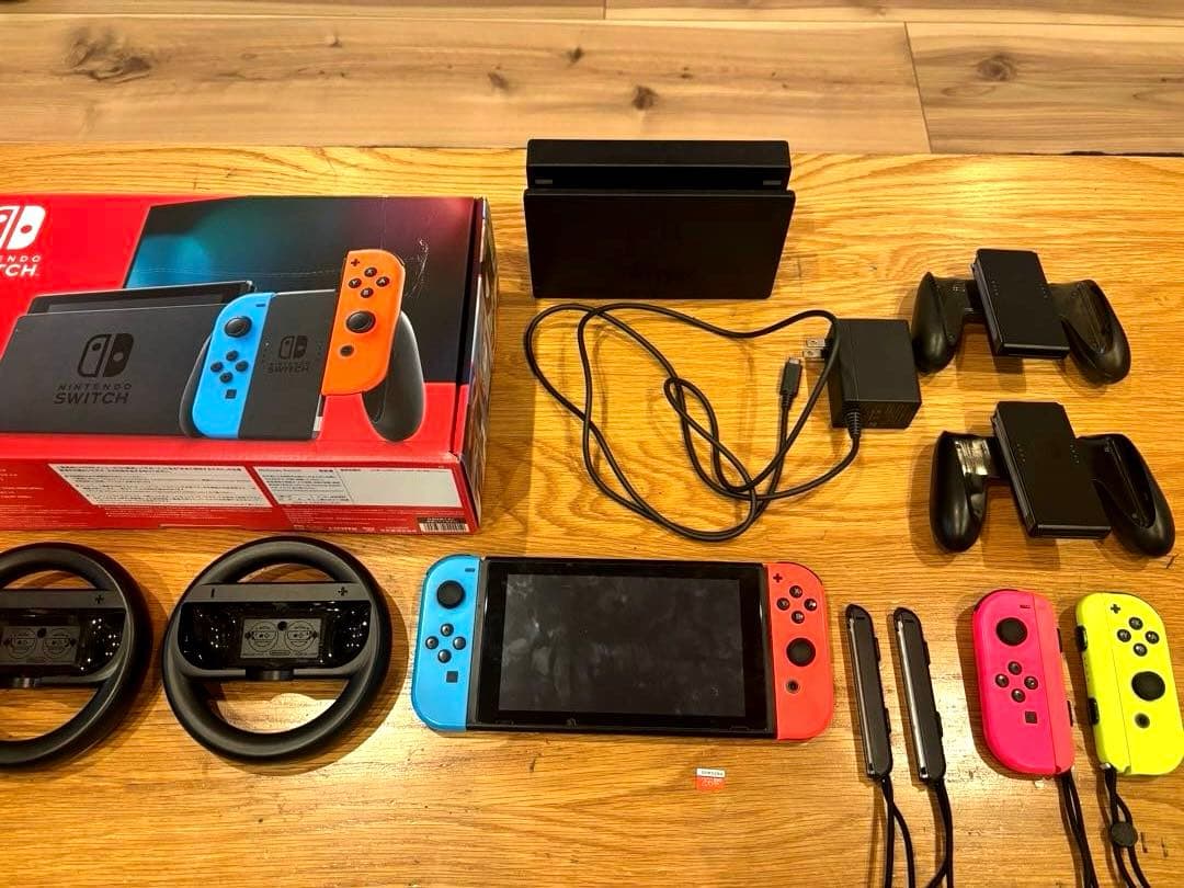 Nintendo Switch ネオンブルー/ネオンレッド 本体&別売り付属品 Nintendo Switch Joy-Con(L) ネオンブルー/(R) ネオンレッド 【新