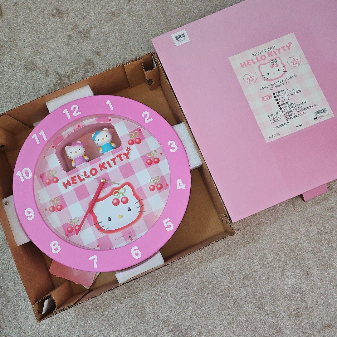 訳有り 美品 1998年製 サンリオ ハローキティ レトロ からくり時計