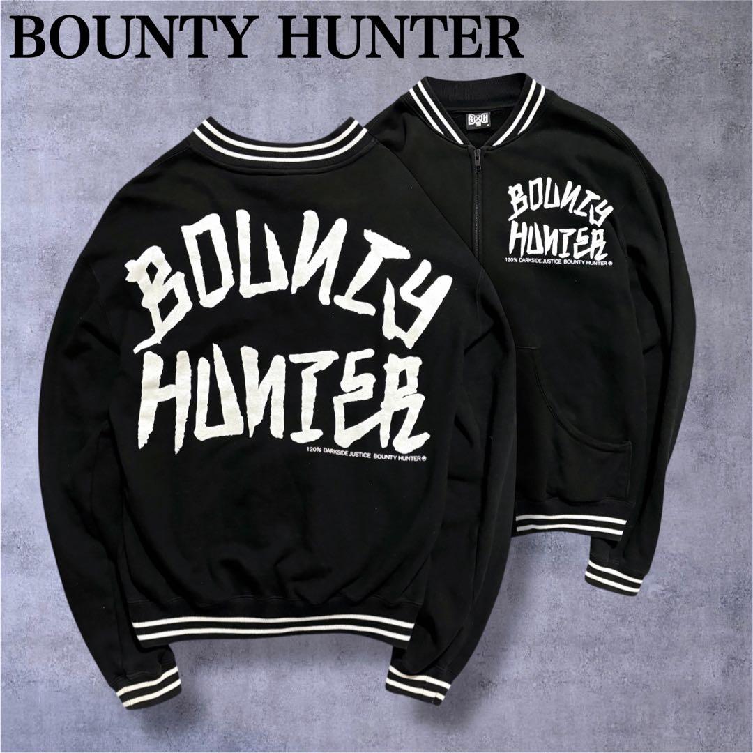 超希少△バウンティハンター ジップアップ ブルゾン M 黒 両面ロゴ