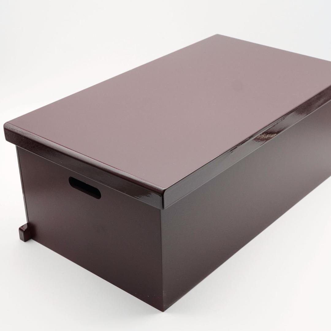 久月 ひな人形用 収納タイプの飾り台 ワイン塗り鞠刺繍