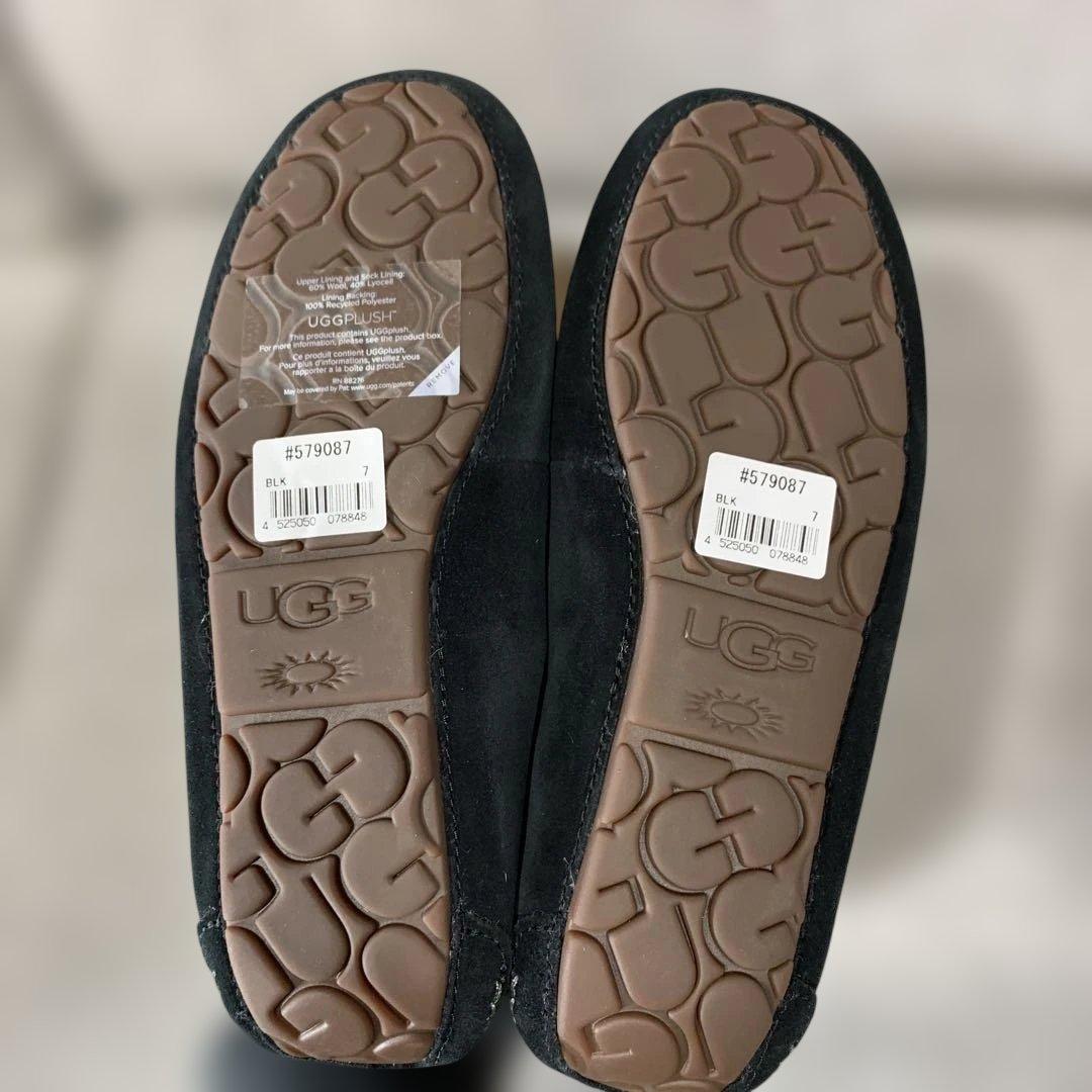 新品未使用】UGG アンスレー モカシン ローファー ブラック 24cm