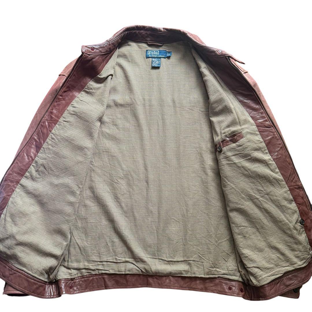 希少 90s Polo by Ralph Lauren 本革 スイングトップ L - メルカリ