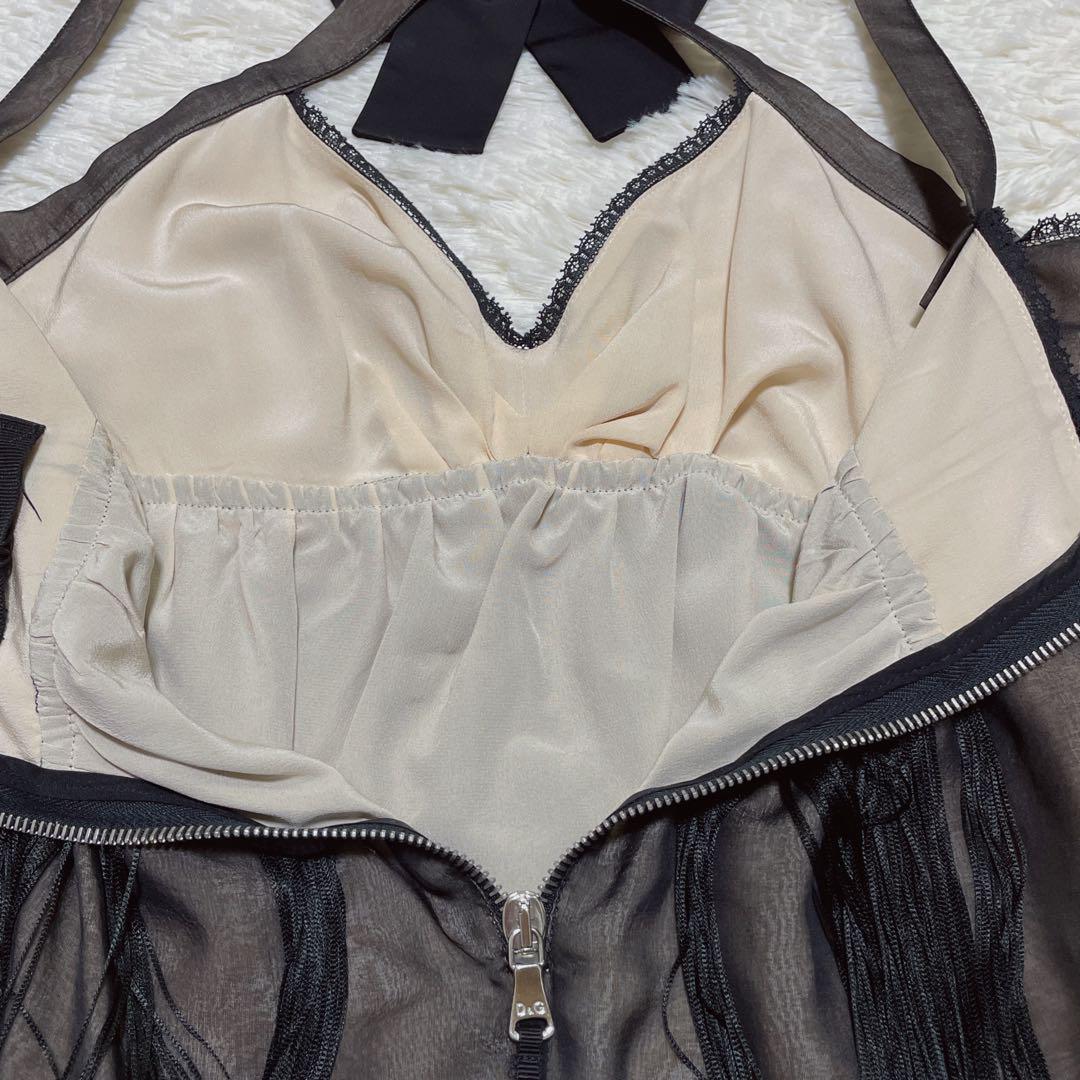 タグ付き】ドルチェ＆ガッバーナ ブラックタッセル シルク ボウディテール