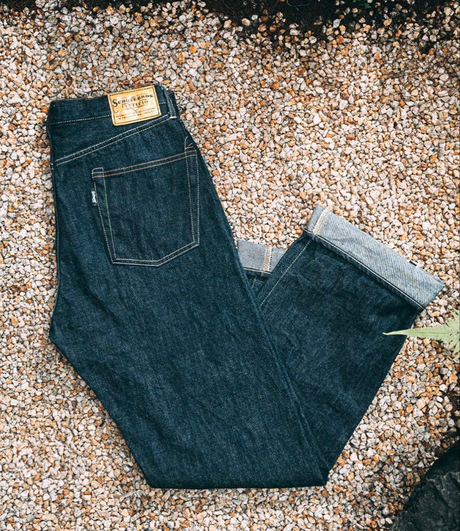 schott デニムパンツ デニム 復刻 対戦モデル ボタンフライ ショット