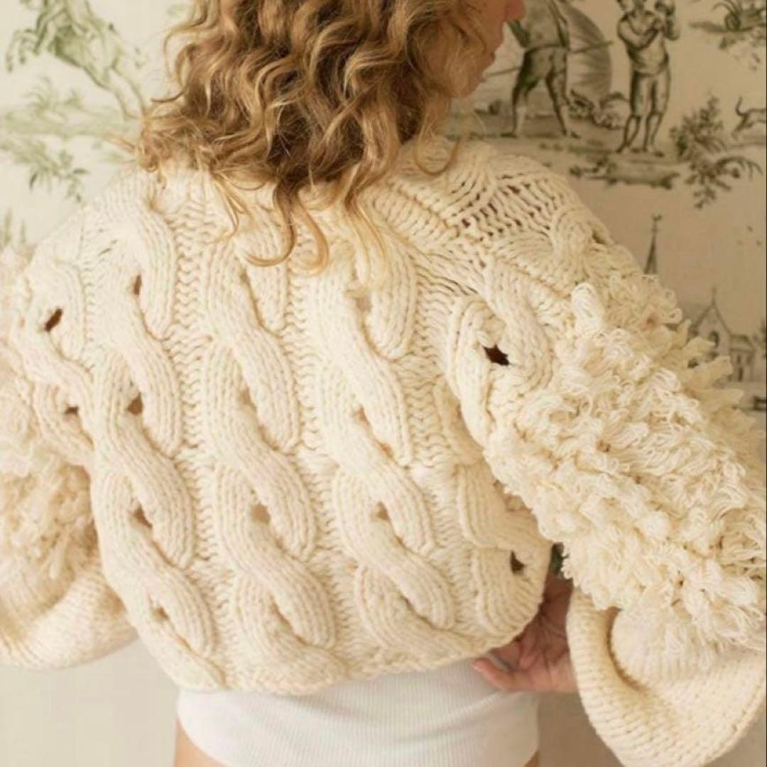 LEINWANDE Cable Short Cardigan - メルカリ