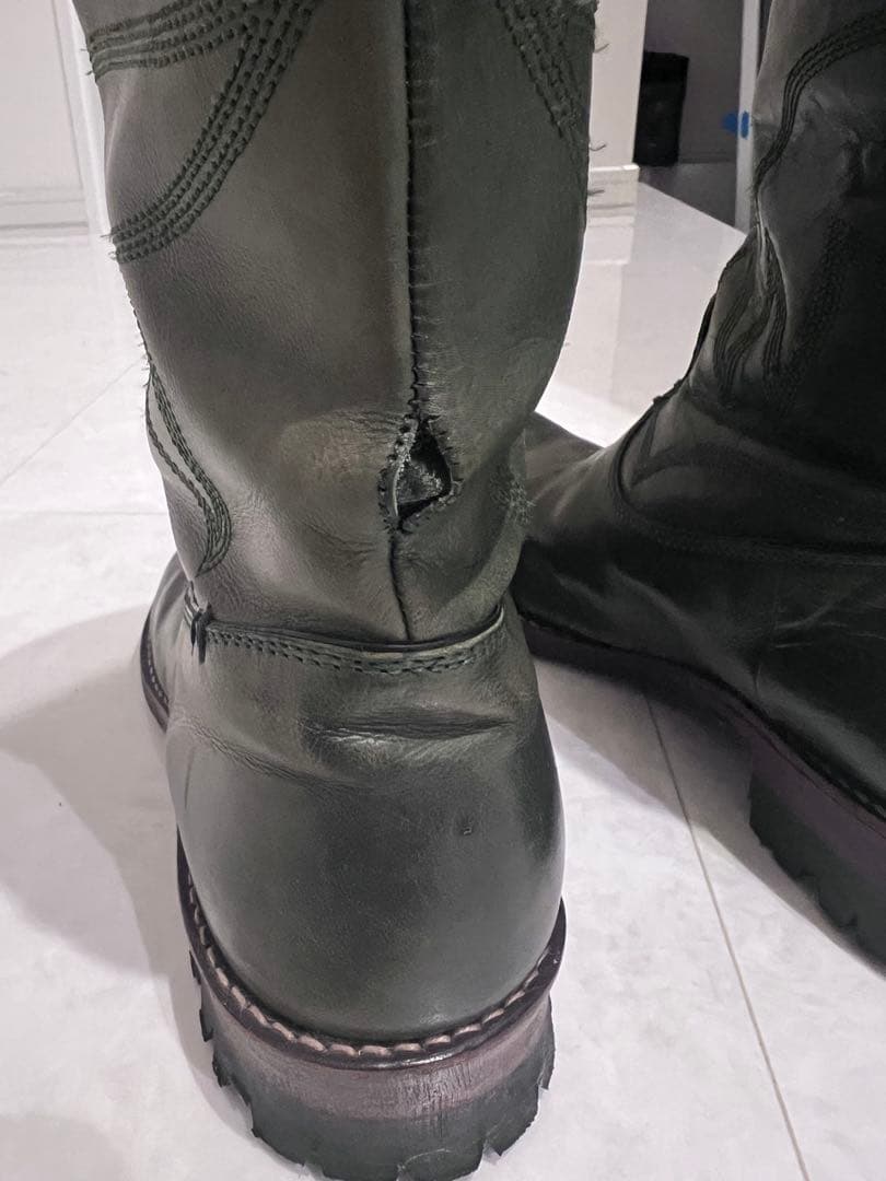 IZREEL ウエスタンブーツ 緑 44