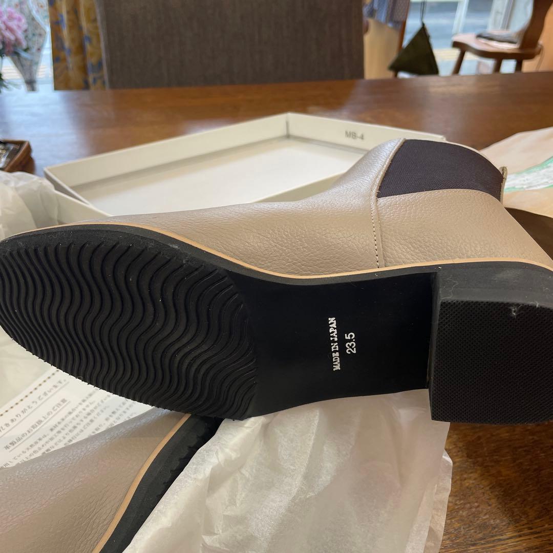 SALE！新品レシピRecipe バックゴアブーツ　23.5cm　グレージュ