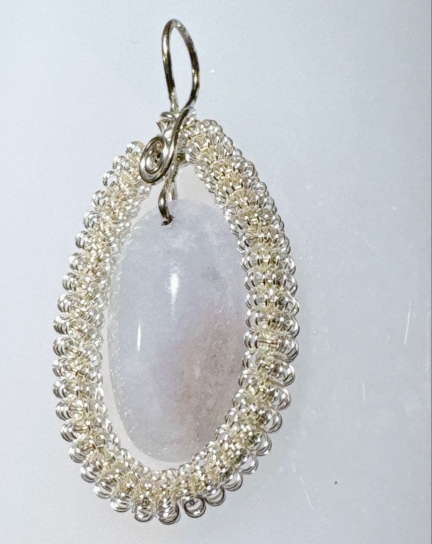 ワイヤーハックマナイトペンダントブラックスピネルネックレスNO25