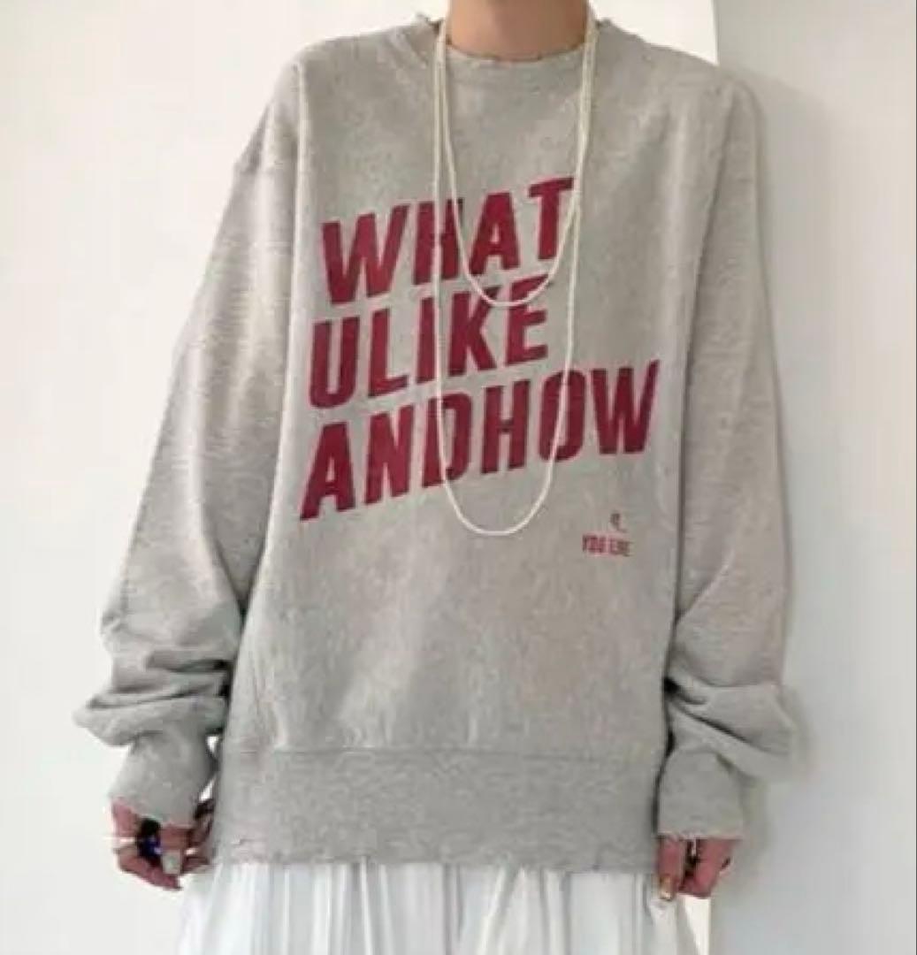 最終値下げ jeanasis 【el×ONE】ロゴスウェットプルオーバー - メルカリ