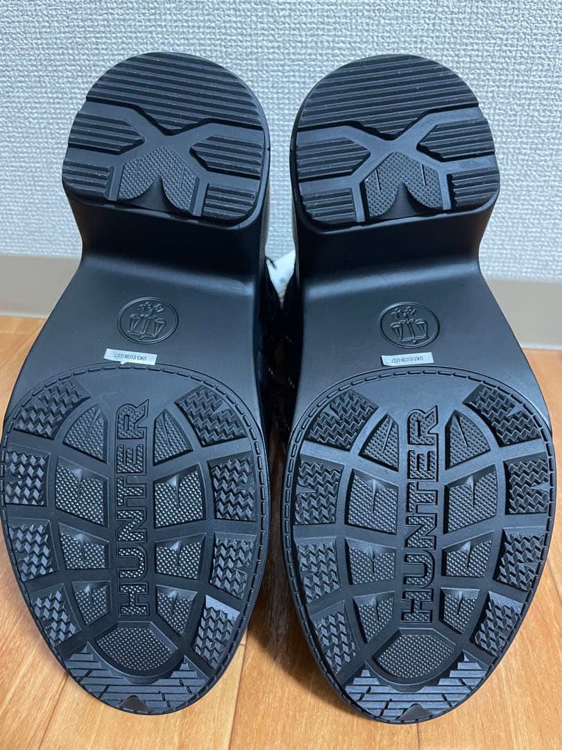 値下げ【新品未使用】HUNTER 厚底 ブーツ レディース 24.5cm 防水