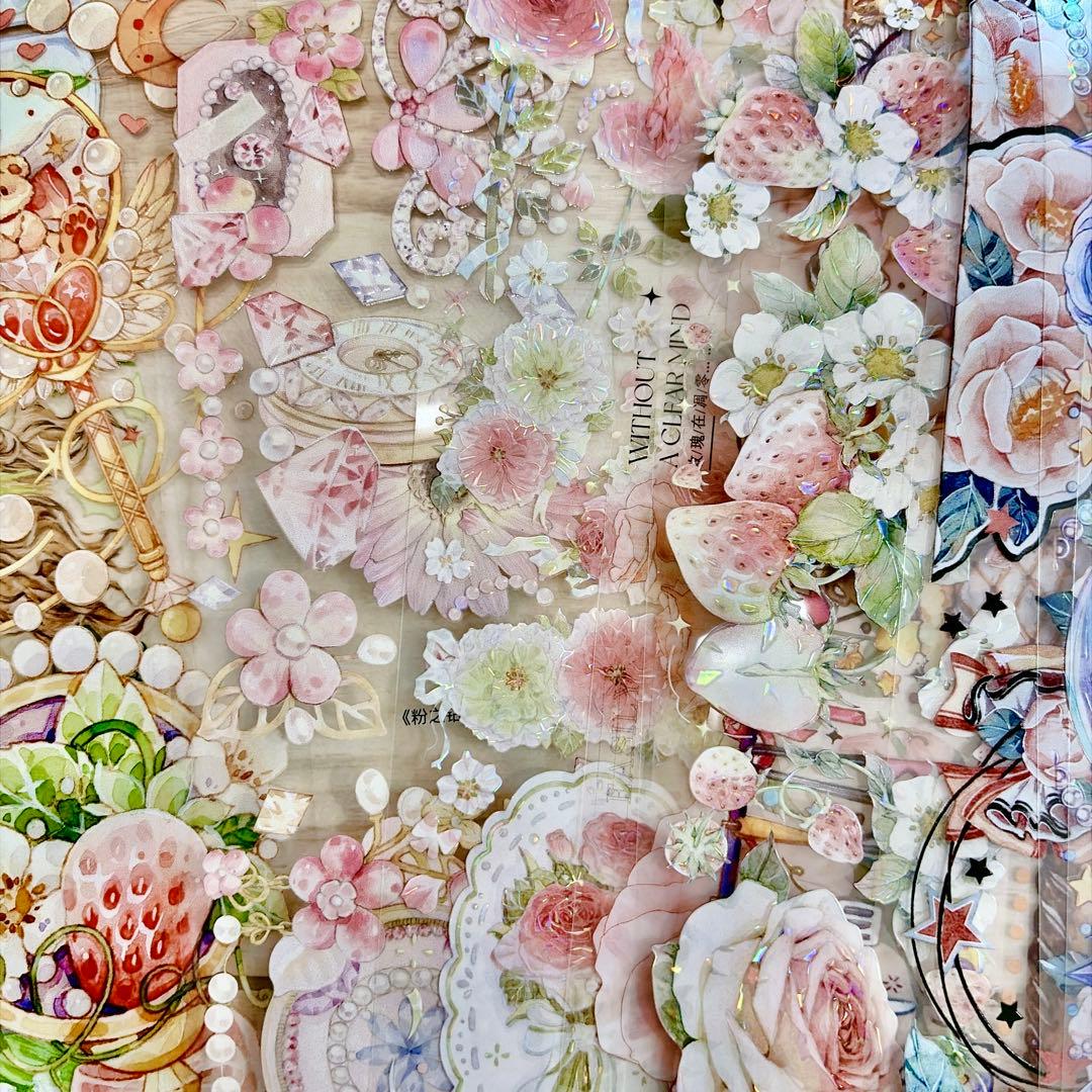 海外マステ切り売り 23種類 ♡コラージュ素材入り おすそ分けファイル