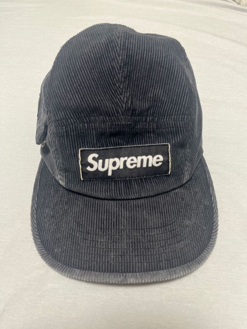 Supreme Corduroy Pocket Camp Cap グレー