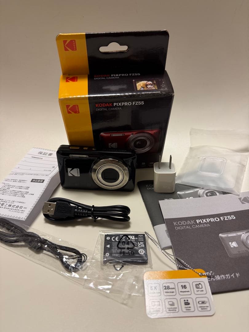 KODAK（コダック） PIXPRO FZ55 デジタルカメラ ブラック Amazon | KODAK (コダック) PIXPRO 使いやすい ズーム FZ55-BK 16MP