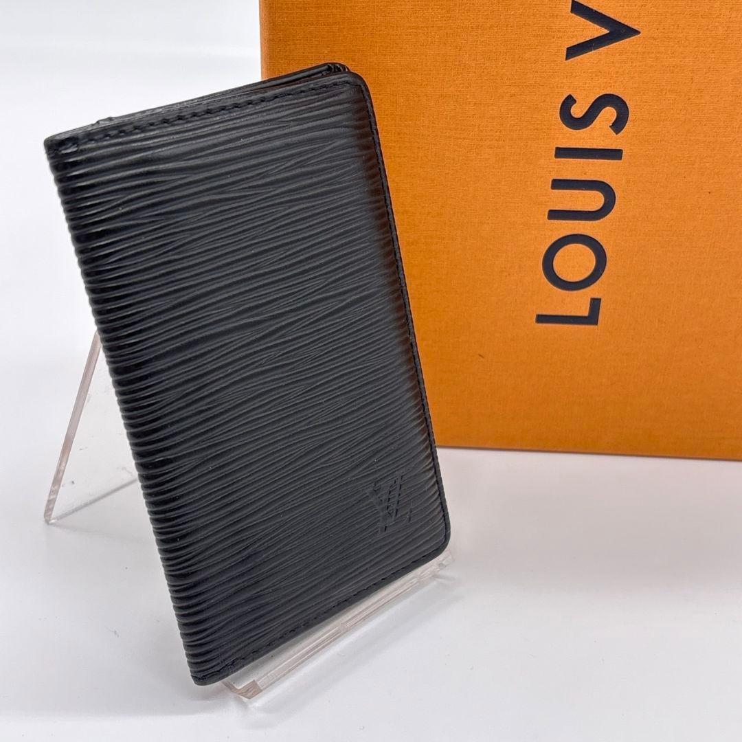 ルイヴィトン カードケース ブラック オーガナイザー ドゥ ポッシュ エピ LOUIS VUITTON（ルイ・ヴィトン） 二つ折りカードケース エピ ノワール