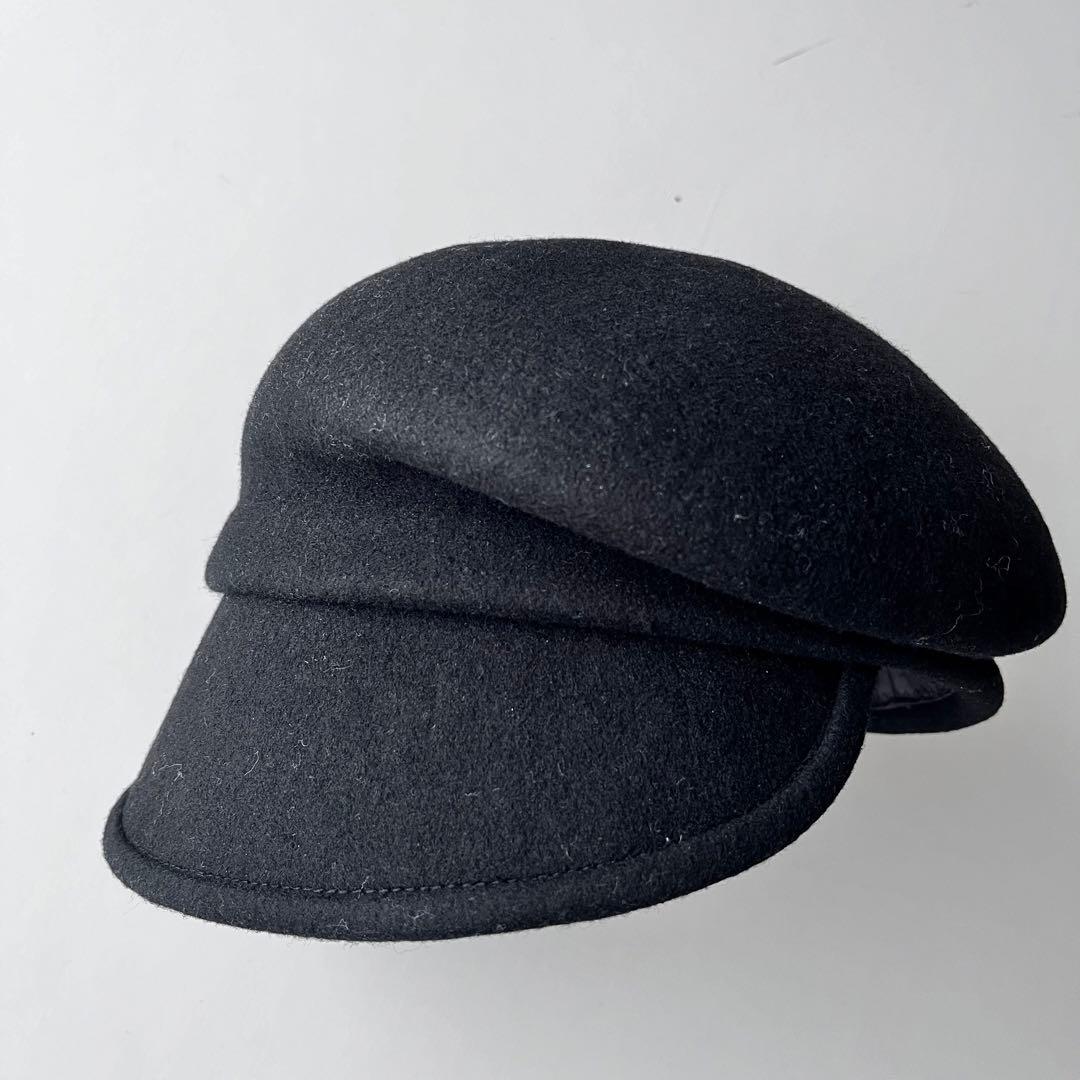 美品☆【カシラ】CA4LA 人気型MAY FELT キャスケット 黒 - メルカリ