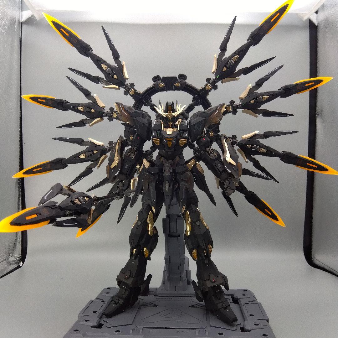 海外プラモ MG アポカリプス 天啓 黒色ver. 一部塗装済完成品 無限新星