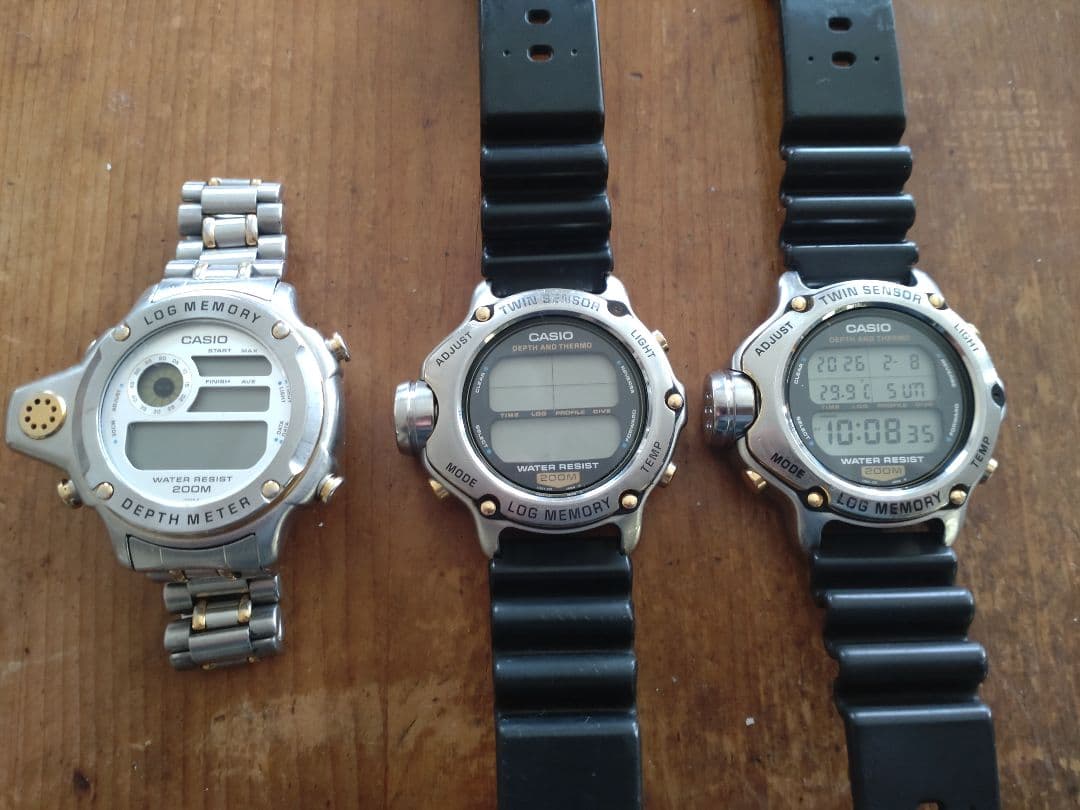 CASIO 潜水王 ジャンク 3本セット　DEP-500 DEP-600 Yahoo!オークション -「casio dep 600」の落札相場・落札価格