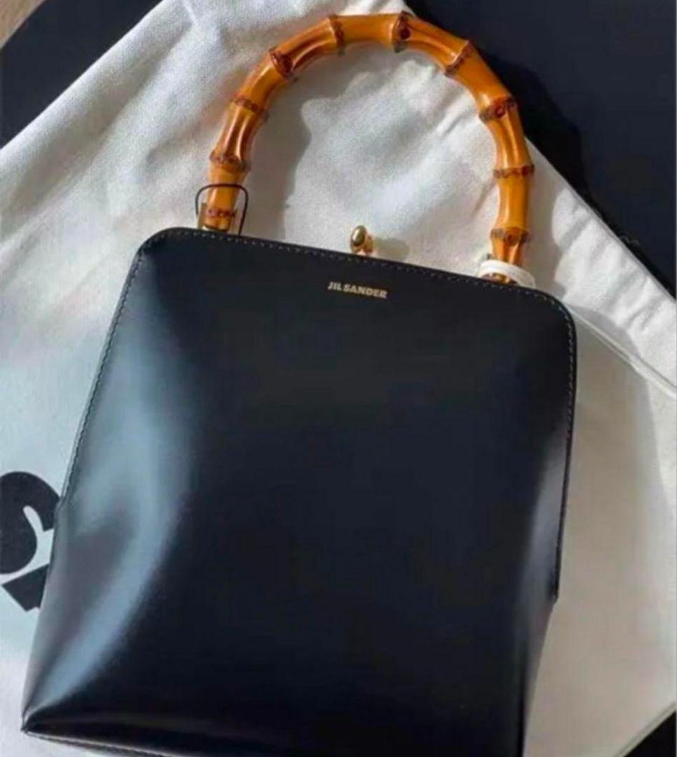 ハンドバッグ　がま口　バンブーハンドル POMTATA/バンブーガマグチ ハンドバッグ -お出掛けには、バンブー