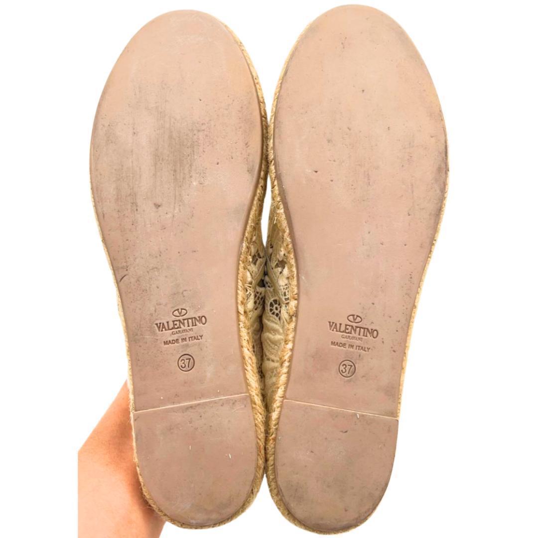 ヴァレンティノガラヴァーニ レース エスパドリーユ 37 パンプス