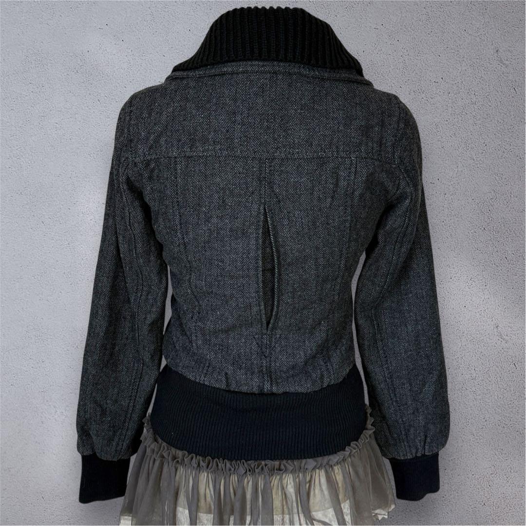 ダークコア y2k 00s archive 短丈 ウールジャケット グランジ - メルカリ