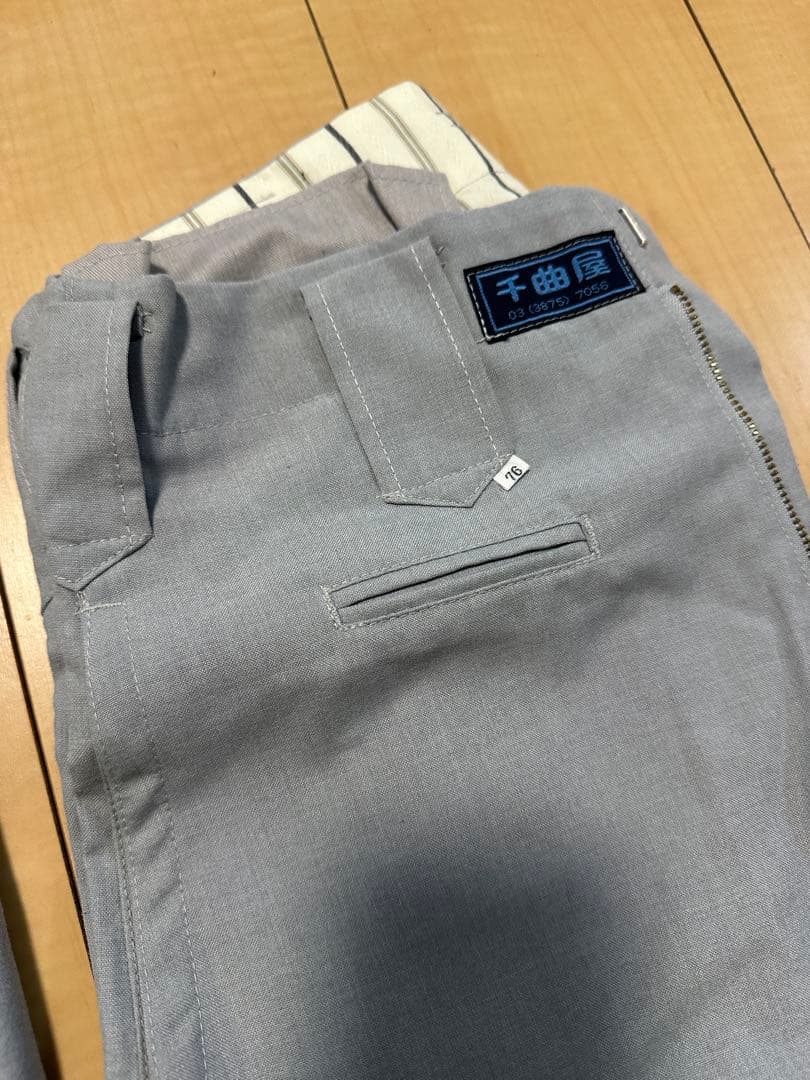 千曲屋 サージ上下セット ライトグレー 夏用 未使用 No.4 - メルカリ