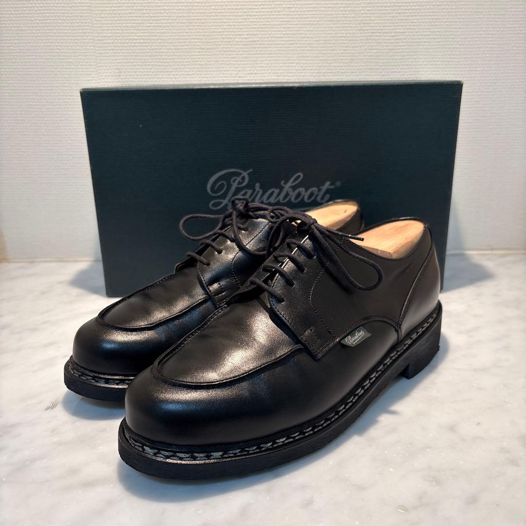 美品　Paraboot パラブーツ　シャンボード　UK6.5 Paraboot（パラブーツ） シャンボード CHAMBORD NOIR レザーシューズ U