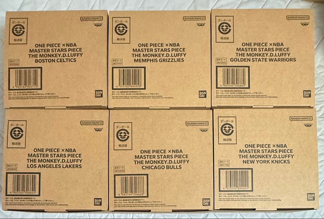 ワンピース NBA バスケ フィギュア ルフィ 6種 コンプリートセット