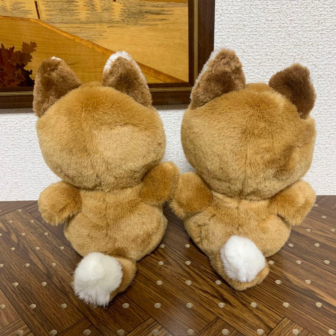 昭和レトロ 三英 ぬいぐるみ きつね 2匹 当時物 - メルカリ