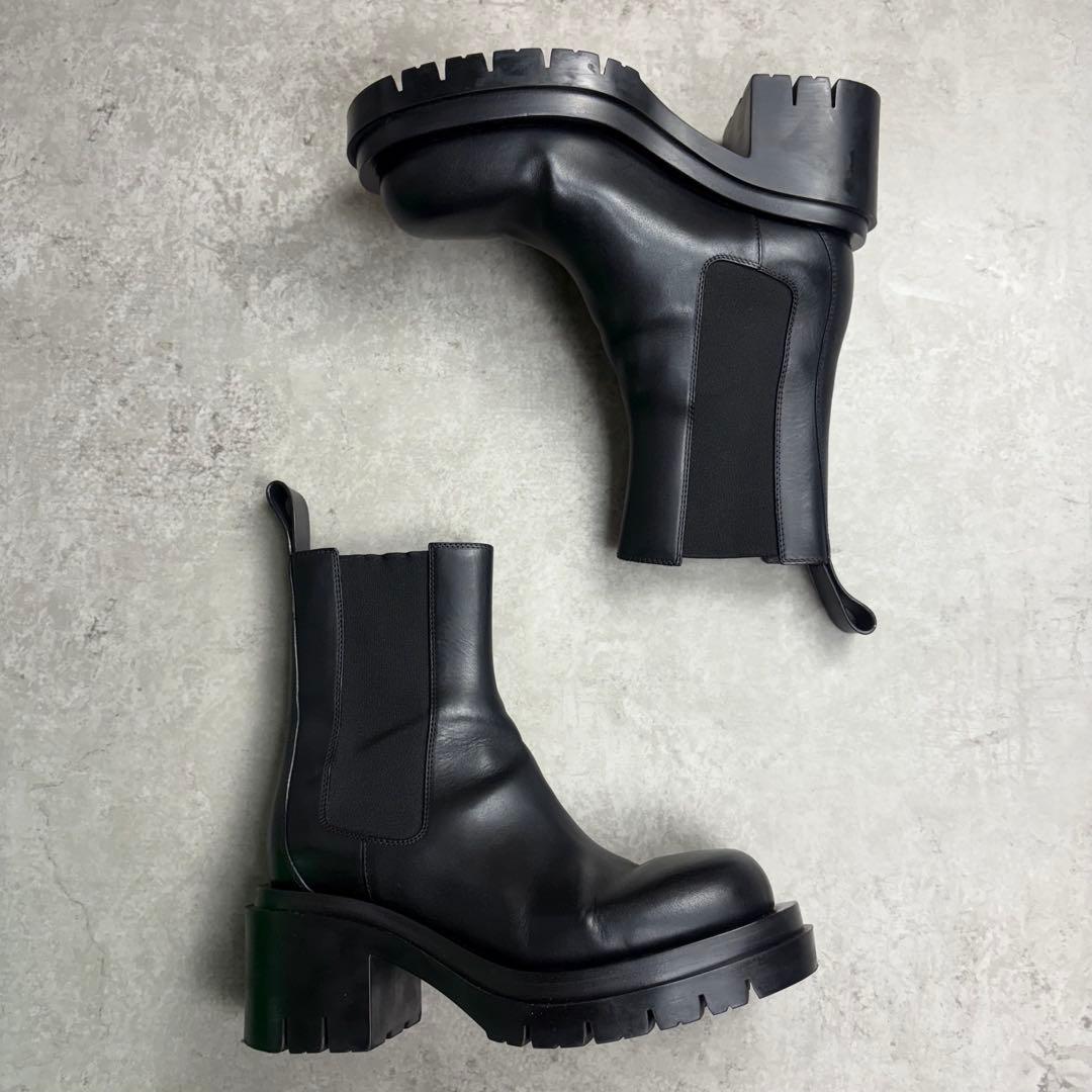 ボッテガヴェネタ ラグブーツ サイドゴア 厚底 チャンキーヒール