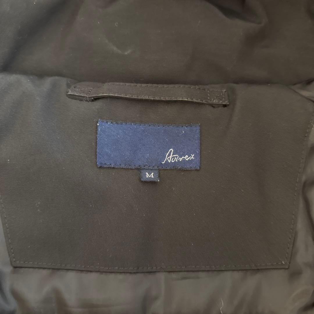 AVIREX フード付き ブラック ダウンジャケット M