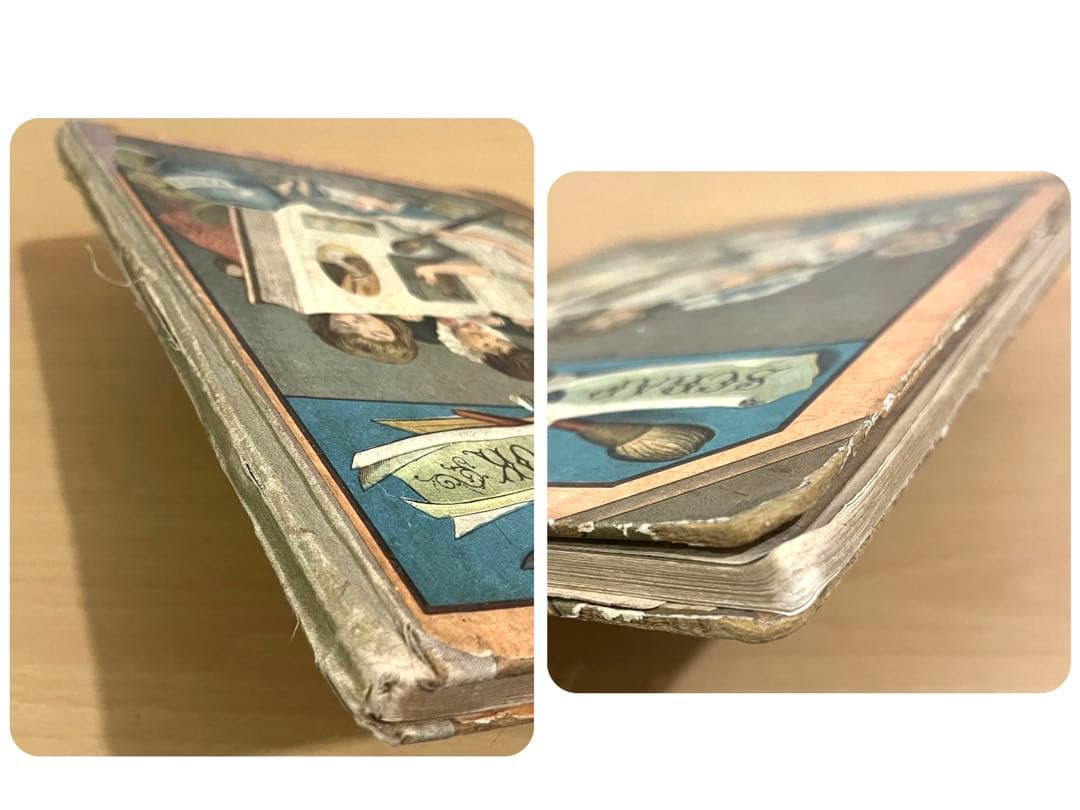 No228希少 アンティーク 古書 洋書 絵本 ビクトリアン 塗り絵 児童書