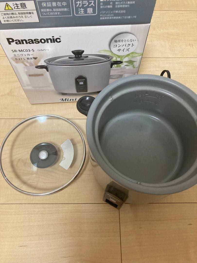 パナソニック 炊飯器 1.5合 ミニクッカー シルバー SR-MC03-S - メルカリ