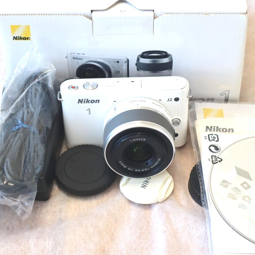 Nikon1 J2 ホワイト レンズキット ニコン - メルカリ