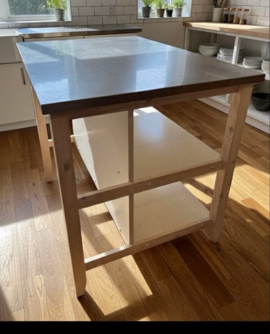 n@mi/ワークテーブル ニトリ 作業台 シナモ NITORI カウンター ニトリ（NITORI） ワークテーブル (シナモ12078WH ステン) キッチン