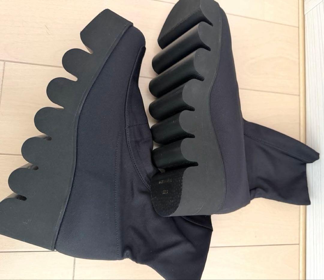 《ヒルズアベニュー》ストレッチブーツ 22.5cm ブラック