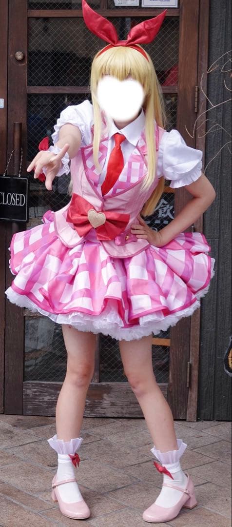 アイカツ 星宮いちご コスプレ ピンクステージコーデ ウィッグ 靴付き