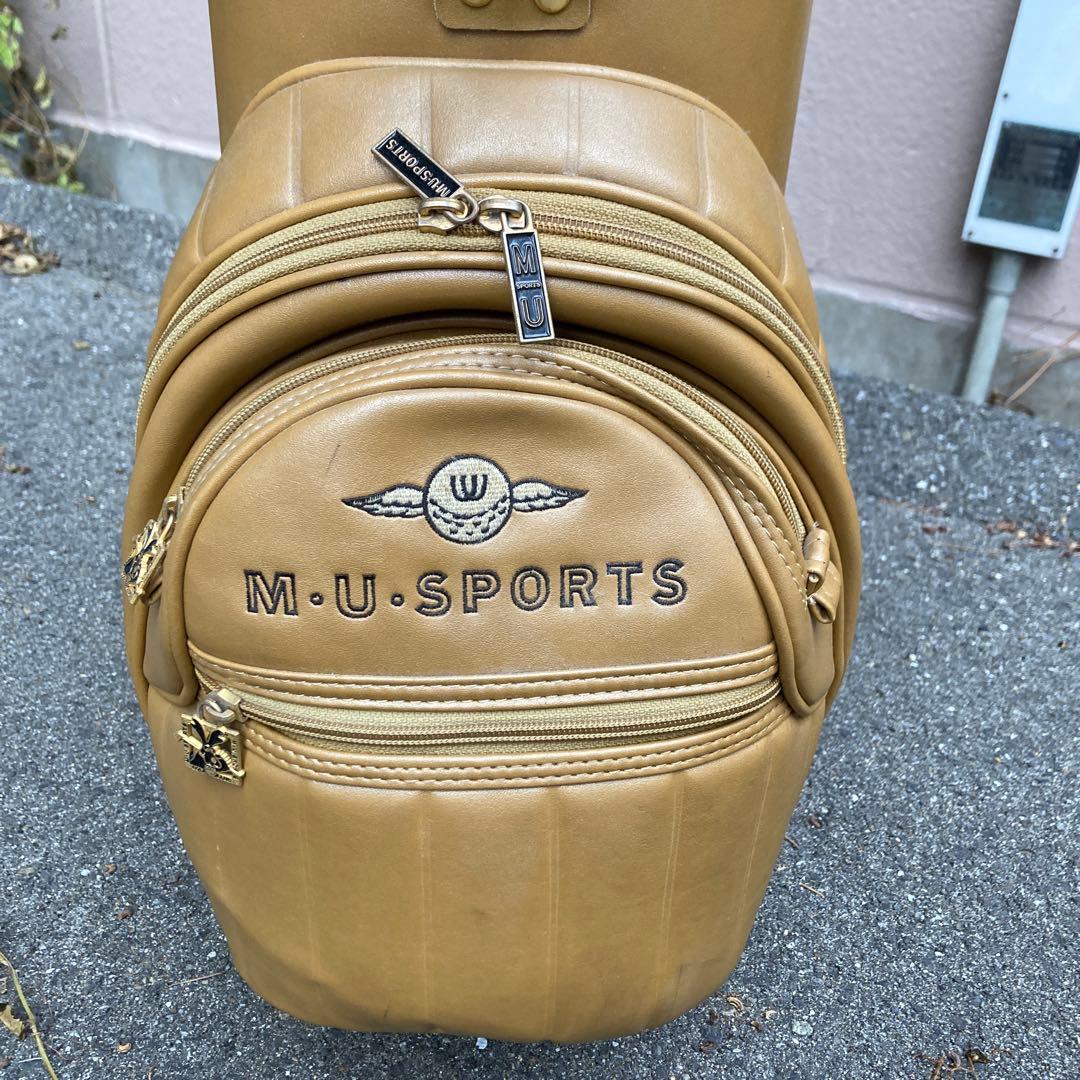 M-U SPORTS 高級レザーキャディバッグ そこそこ綺麗です - メルカリ