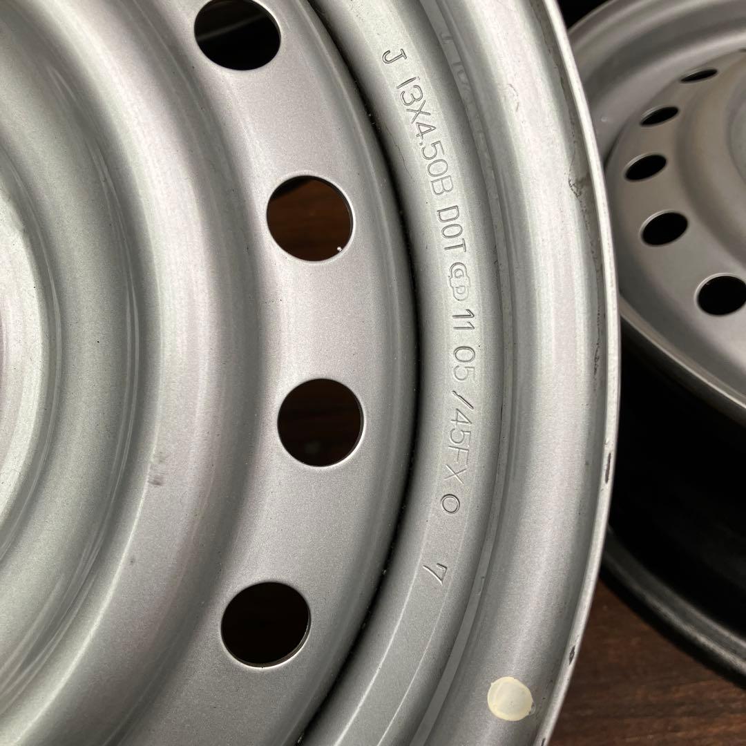 鉄チン４本　13×4.5J ハブ径54 ダイハツ　スズキ軽　ツライチ　希少