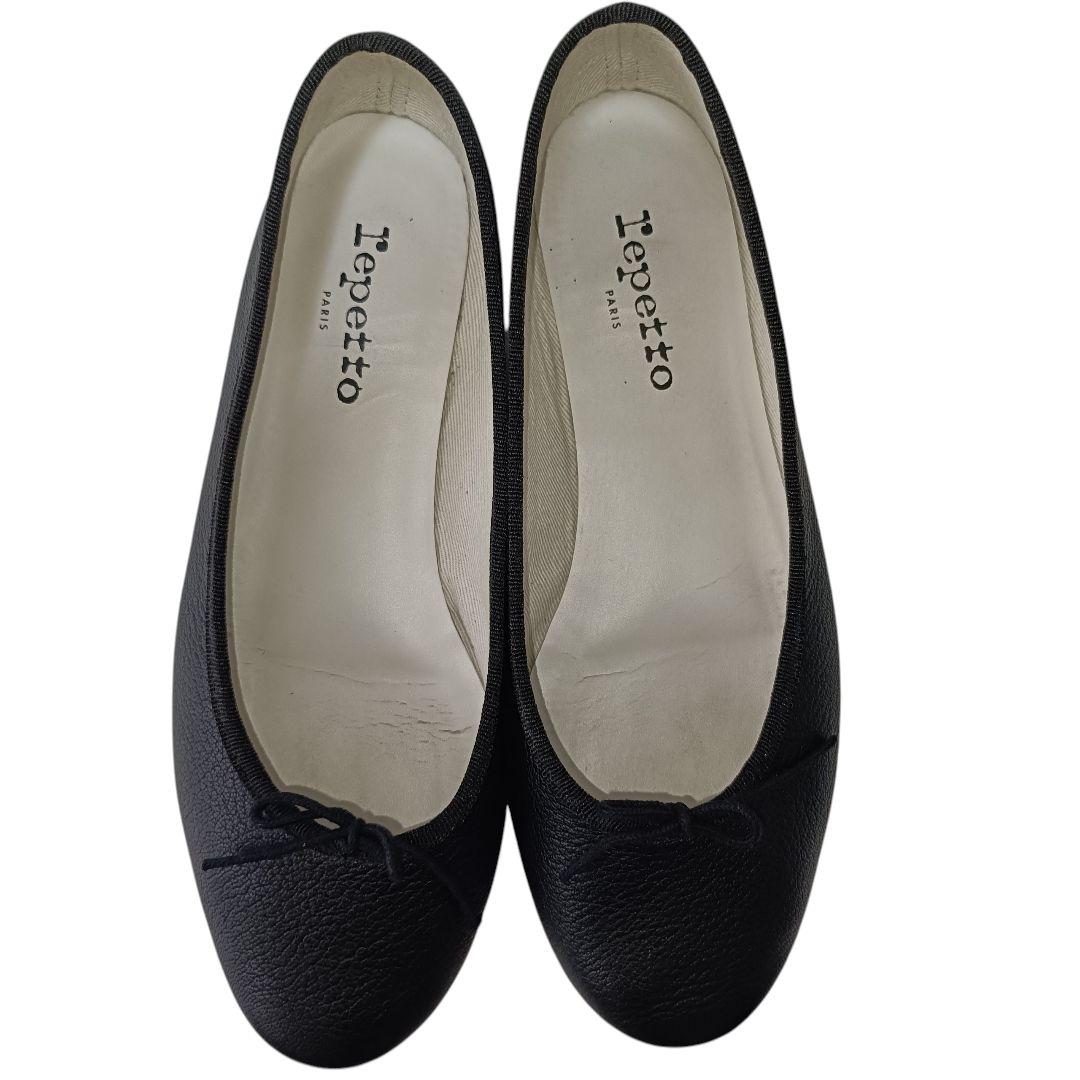 レペット バレエシューズ サンドリオン 24.5cm 本革 フラット リボン 黒