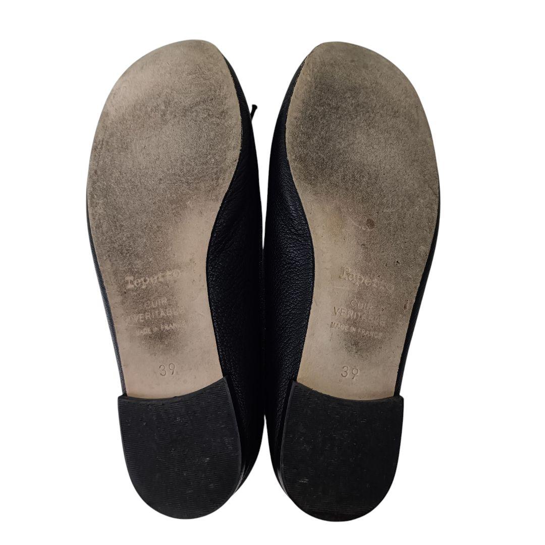 レペット バレエシューズ サンドリオン 24.5cm 本革 フラット リボン 黒