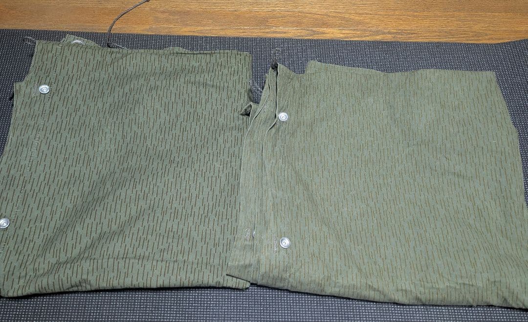 【軍幕】東ドイツ軍幕 レインドロップ 2枚 軍幕 東ドイツ軍テント レインドロップカモ③ NVA 東ドイツ軍 軍幕