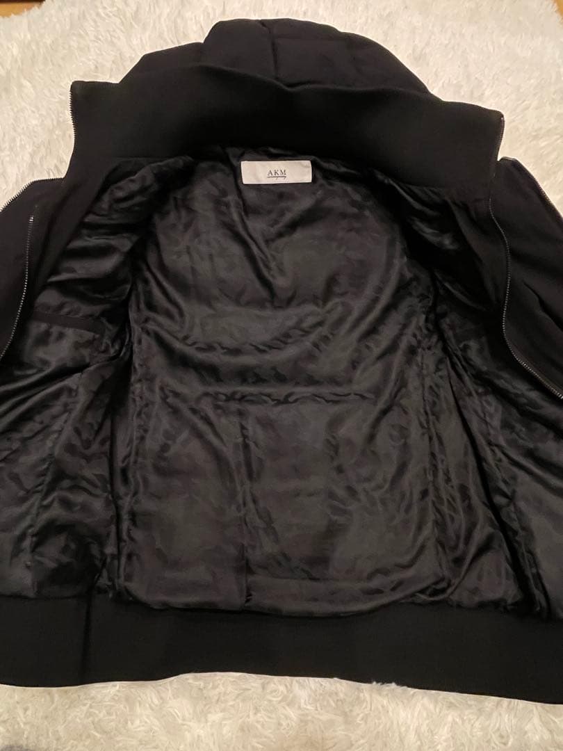 極美品】AKM 最高級レイヤード ダウンジャケット 黒 二重Wジップ仕様