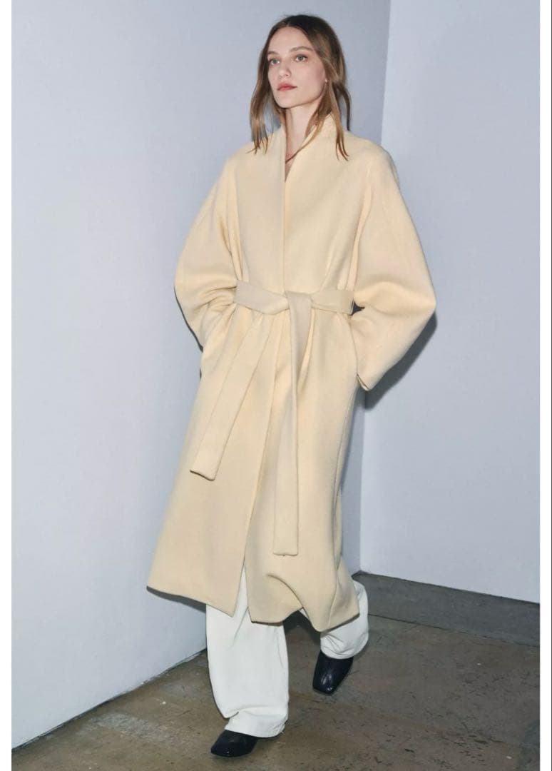 ‪*♡様 タグ付き新品★ZARAのオーバーサイズウール混紡コート★XSサイズ★バ 新品！ZARAのオーバーサイズウール混紡コート XSサイズ - メルカリ