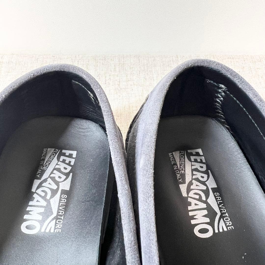 超美品★フェラガモ ガンチーニ スエード ローファー モカシン 26.5cm