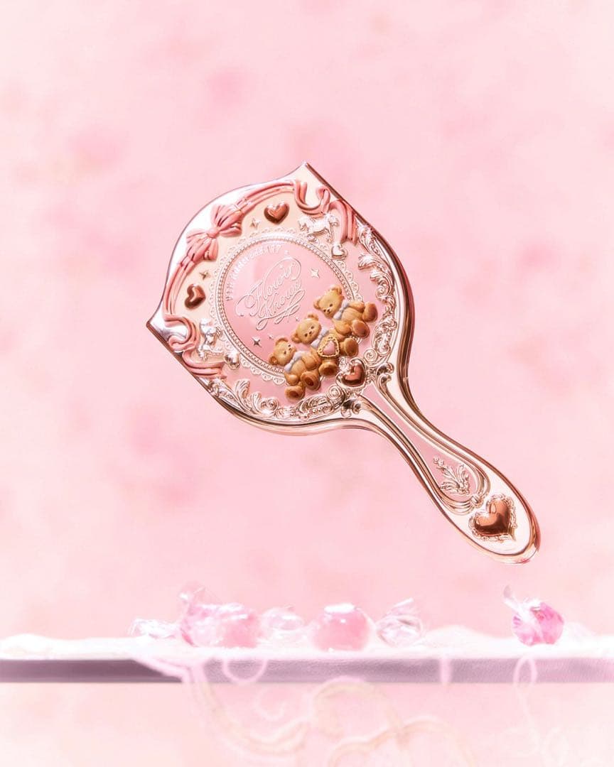 3点セット フラワーノーズ9周年 ヘアブラシ ミラー スウィーティーベア