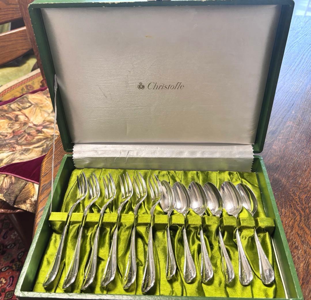 定価20万円超】銀食器12本セット クリストフル フォーク6本 スプーン6