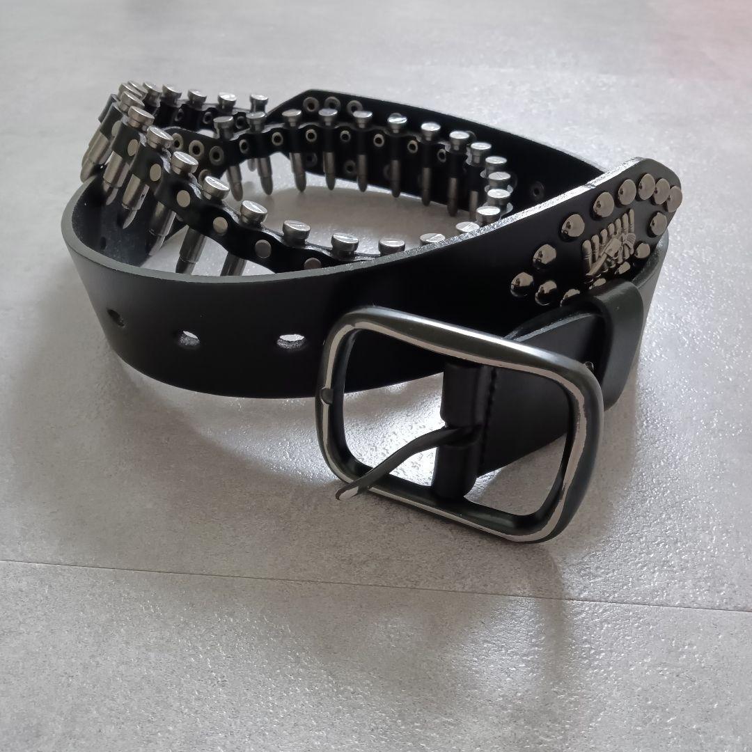 ○レザー 弾丸ベルト Y2K グランジ バイカー 平成 お兄 ギャル