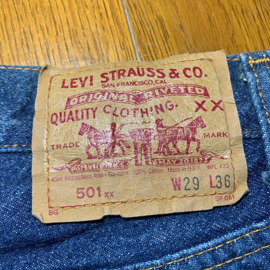 濃紺・バレンシア製】Levi's 501 USA製 W29 ボタン裏555 - メルカリ