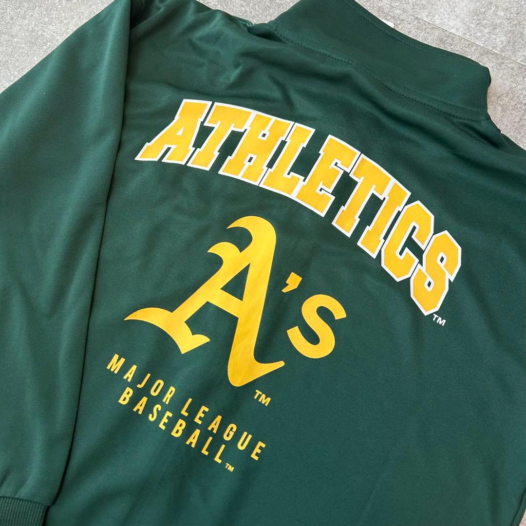 160】MLB アスレチックス トラックジャケット&パンツ 上下セットアップ